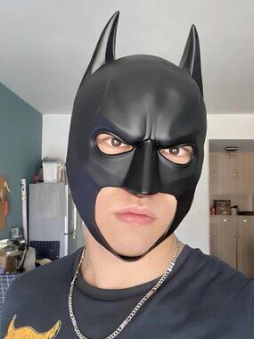 Latex Bat Mask, Halloween Cosplay Headgear for Adults